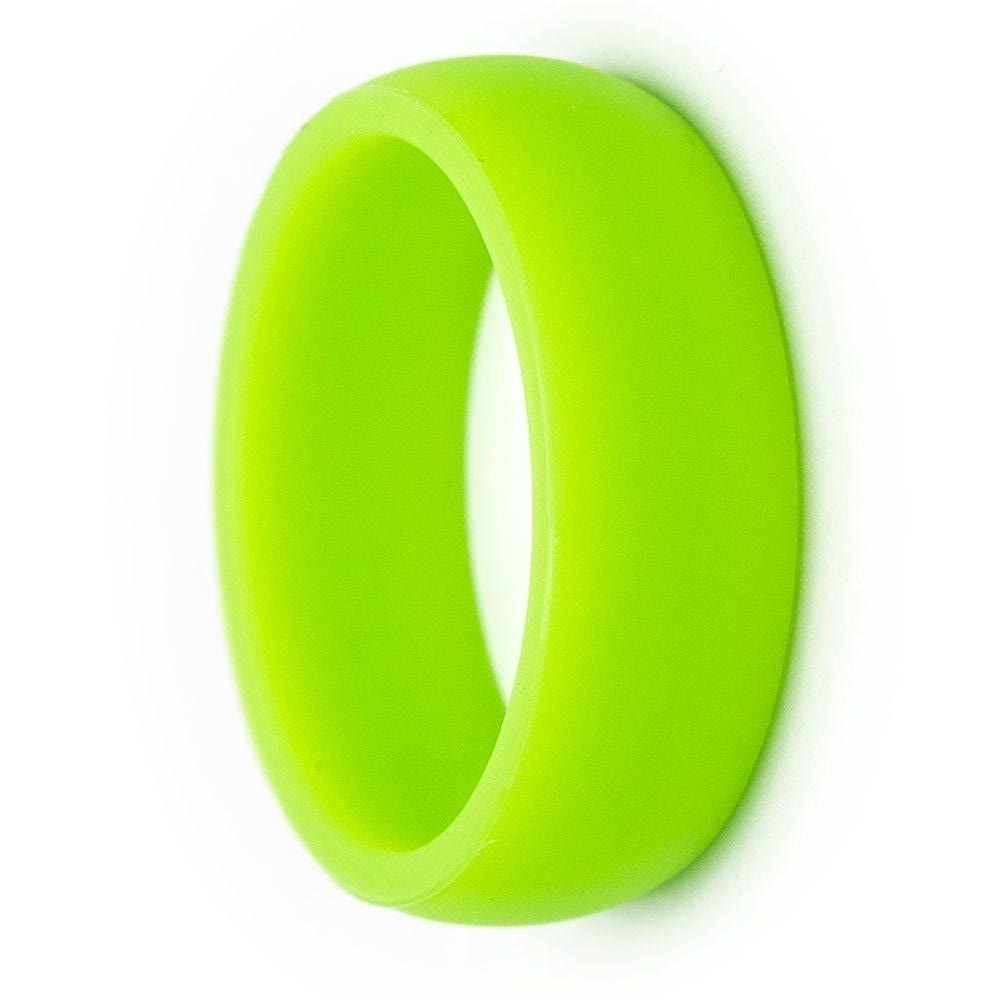 Neon Green Thick Silicone Rubber Ring | 8.7mm